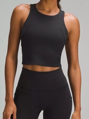 Black Lululemon White Wunder Train Racerback Tank Top (6)